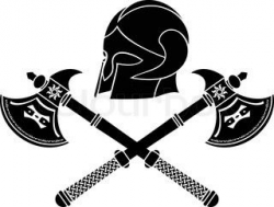 Viking Berserker Symbols | Vector of 'Viking shield with axe vector ...