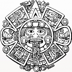 Aztec calendar coloring page Aztec calendar coloring page ...