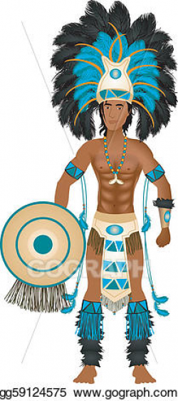 Vector Stock - Aztec carnival costume. Stock Clip Art ...