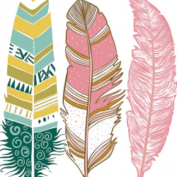 Aztec Feather ClipArt Hand Drawn Feather Clip Art Girl