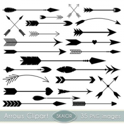 Arrows Clipart Black Arrows Clip Art Tribal Scrapbooking Aztec ...