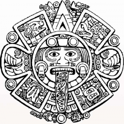 Aztec Calendar Stone Coloring Pages … | Pinteres…