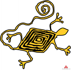 Ancient aztec lizard clipart design free download - WikiClipArt