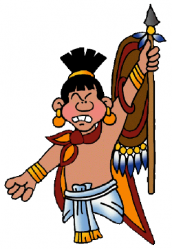 Aztec Warrior clipart aztec person - Pencil and in color aztec ...
