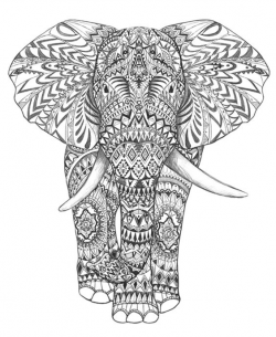 28+ Collection of Elephant Aztec Drawing | High quality, free ...