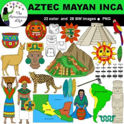 Aztec Inca Mayan Clip Art by The Artventurous Life | TpT