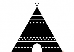Teepee Clipart Black And White | Letters Format