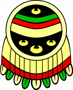 Clipart - Aztec shield (Escudo, chimalli) 1