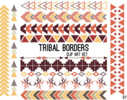 Tribal Clip Art Border Dreamcatcher Tent Feather Arrow in