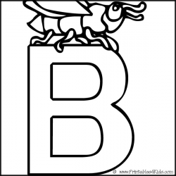 Alphabet Coloring Page Letter B : Printables for Kids – free word ...