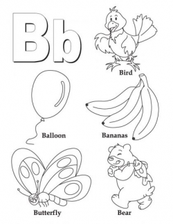 My A to Z Coloring Book---Letter B coloring page | fine motor ...