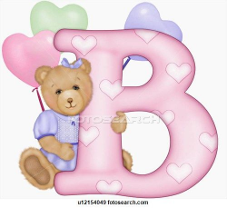The capital letter B with teddy bear | Cute Printables | Pinterest ...