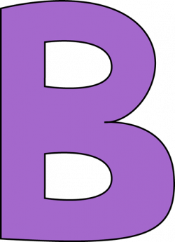 b | Purple Letter B Clip Art Image - large purple capital letter B ...