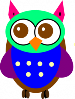 Colorful Baby Owl Clip Art at Clker.com - vector clip art online ...