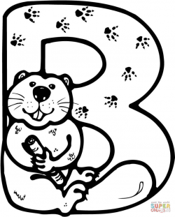 Letter B is for Beaver coloring page | Free Printable Coloring Pages