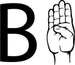 ASL Sign Language Letter B coloring page | Free Printable Coloring Pages