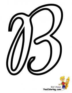 Coloring Alphabet Letter B at YesColoring | Cursive Coloring Pages ...