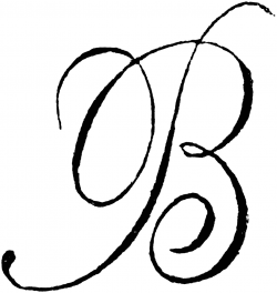 The Letter B In Cursive - maybe paint this above the fireplace, or ...