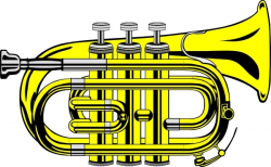 Pocket Trumpet B Flat (colour) clip art Free vector in Open office ...
