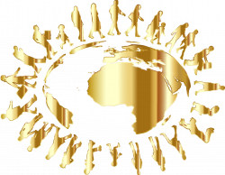 People Circling Around The Earth Gold Icons PNG - Free PNG and Icons ...