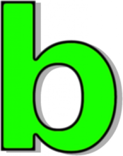 lowercase B green - /signs_symbol/alphabets_numbers ...