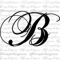 The Letter B In Cursive - maybe paint this above the fireplace, or ...