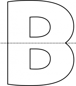 Horizontal Line of Symmetry, Letter B With | ClipArt ETC