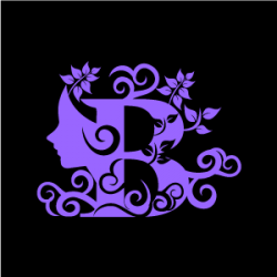 Flower Clipart - Purple Alphabet B with Black Background | Download ...