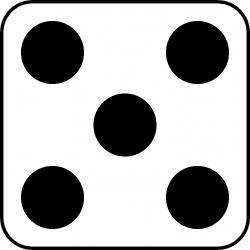 1024px Dice 5 B Svg 1 Clipart | rescuedesk.me