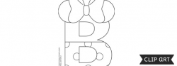 Minnie Mouse Style Letter B Template – Clipart