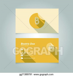 Vector Art - Simple business card template with alphabet letter b ...