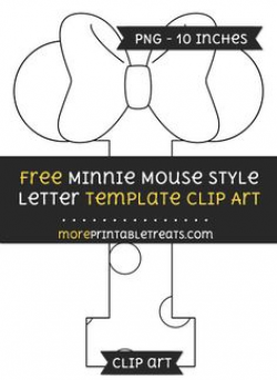 Free Minnie Mouse Style Letter B Template - Clipart | Minnie Mouse ...