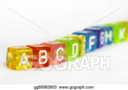 Clipart - Text a b c on colorful wooden cubes. Stock Illustration ...