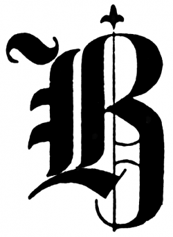 B, Old English title text | ClipArt ETC