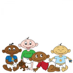 Free Diverse Babies Clipart Image 0515-1001-3012-0745 | Acclaim Clipart
