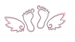 Baby Feet with Angel Wings – Designs by the Stitch