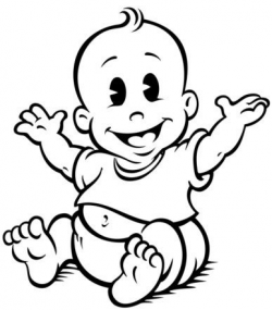28+ Collection of Baby Clipart Black And White | High quality, free ...