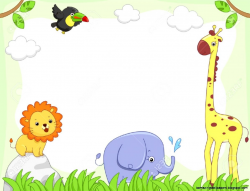 Baby Animal Clipart Borders - Letters