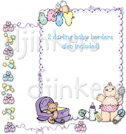 Cute baby clip art for showers, baby books & nurseries by DJ Inkers ...