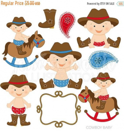 SALE Cowboy Baby Boy Cute Digital Clipart, Cowboy Clip art, Cowboy ...