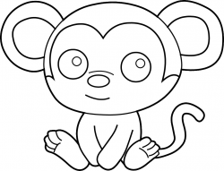 Baby Monkey Drawing Baby Monkey Drawing Spider Monkey Clipart Easy ...