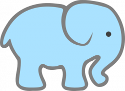 Elephant Face Template Printable | Lt Blue Baby Elephant clip art ...