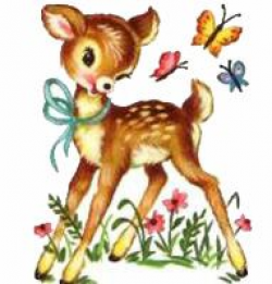 Vintage Fawn Clipart