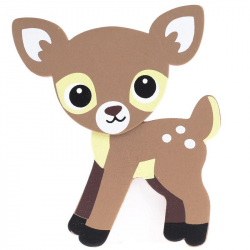 Finished Baby Fawn Deer Wood Cutout | Wood cutouts and Babyshower
