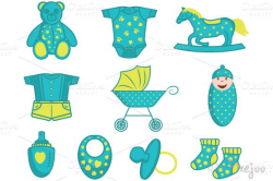 Baby Clipart Elements in Vector | Graphics, Website designs and Icons