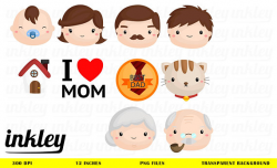 Family Icon Clipart, Family Icon Clip Art, Family Icon Png, Mom and ...