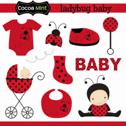 Baby Ladybug Clip Art. | Oh My Baby!