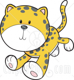 13488-Cute-Baby-Cheetah-Or-Leopard-Cub-Leaping-Clipart-Ill… | Flickr