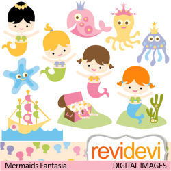 Baby Mermaid Clipart