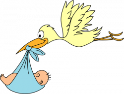 Stork & Baby Clipart - Free Graphics of Storks Delivering Babies ...